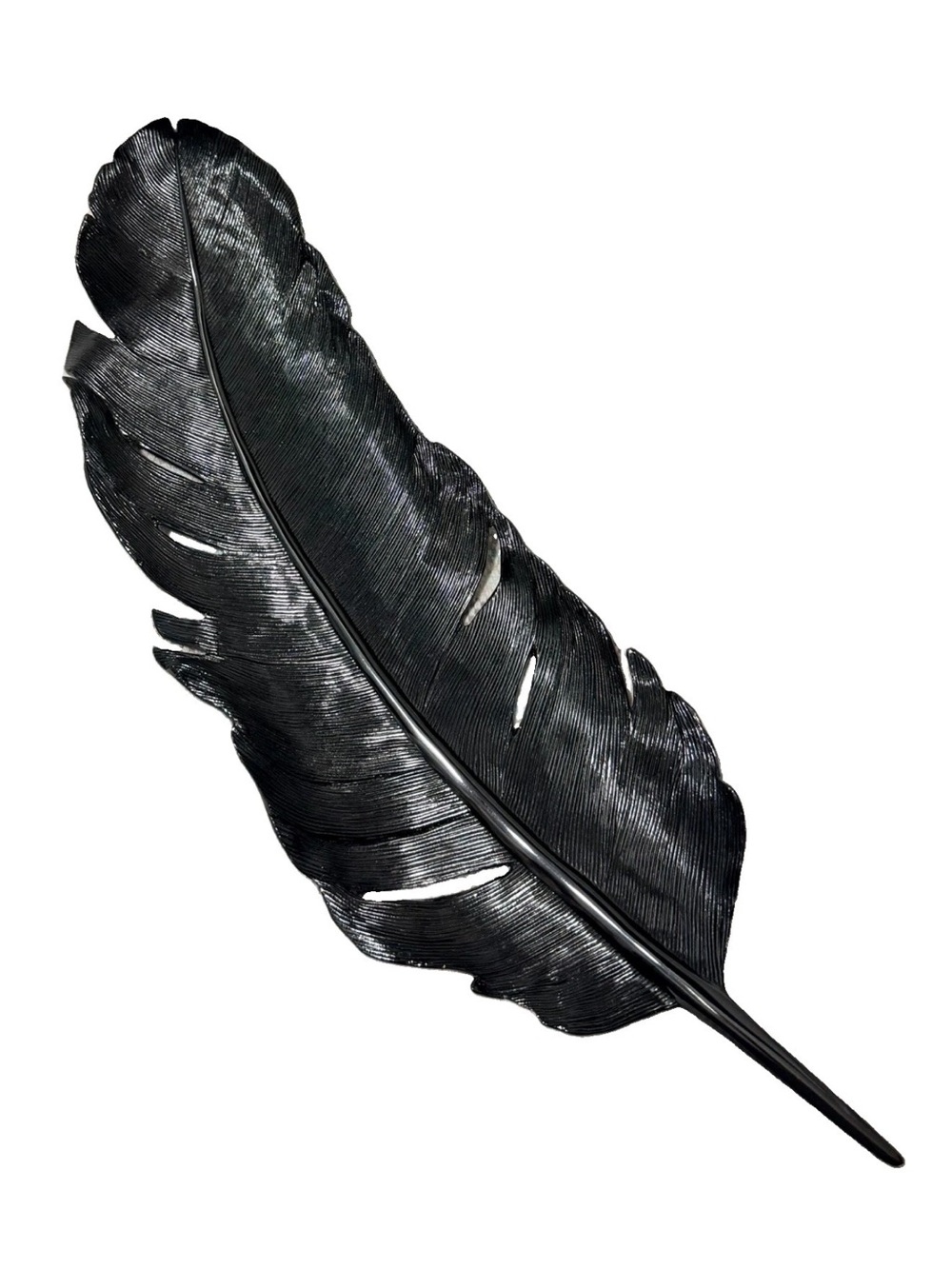 Michael Aram Black Feather Plume Tray